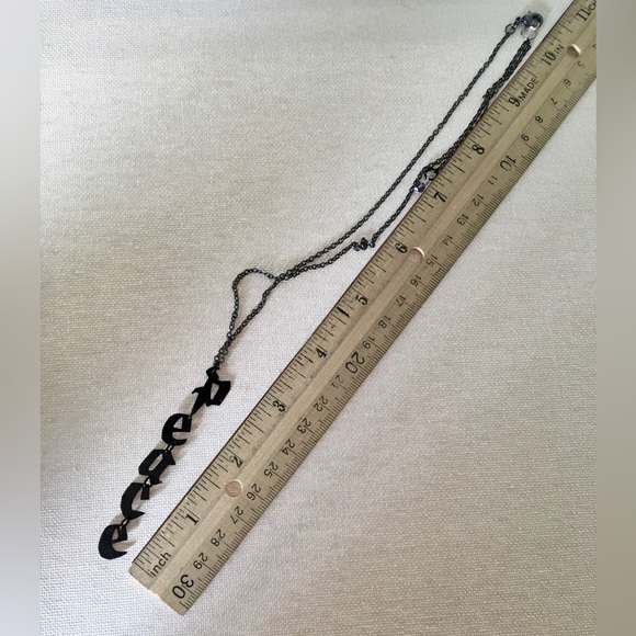 Peace Necklace Handcrafted Brass 16-18 inches long - Picture 7 of 9